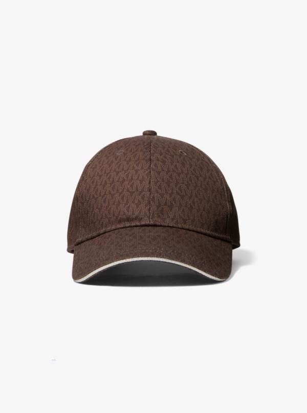 Detske Klobuky Michael Kors Logo Cotton Baseball Čokoláda - Doplnky Michael Kors Sleva | NTPKW-7258